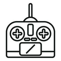 Modern drone control joystick icon outline vector. Aerial smart secure vector