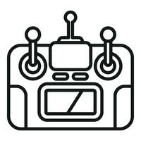 Aerial remote control icon outline vector. Drone vehicle vector