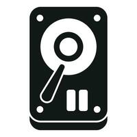 Hdd laptop repair icon simple vector. Broken data system vector