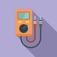 Laptop service multimeter icon flat vector. Data system vector