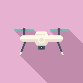 aéreo seguro zumbido icono plano vector. robot ai cámara vector