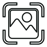 Augmented reality scan control icon outline vector. Game digital vector