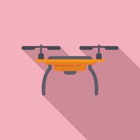 Drone technology icon flat vector. Ai camera vector