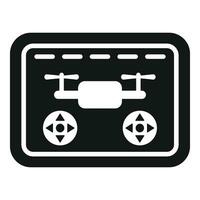 Tablet drone control icon simple vector. Network spy vector