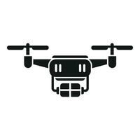 Parcel drone delivery icon simple vector. Smart digital tech vector