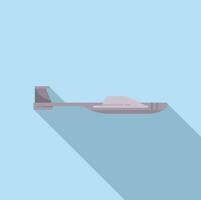 Long avia drone icon flat vector. Spy ai camera vector