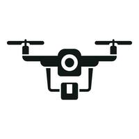 Parcel drone delivery icon simple vector. Camera spy vector