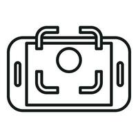 Scan control reality icon outline vector. Smart future vector
