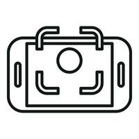 Scan control reality icon outline vector. Smart future vector