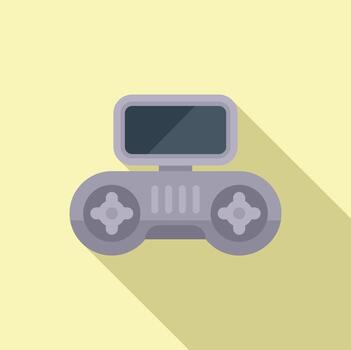 zumbido controlar palanca de mando icono plano vector. móvil inteligente remoto vector