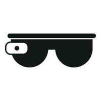 Augmented reality tech headset icon simple vector. Game scan vector