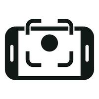 Scan control reality icon simple vector. Smart future vector