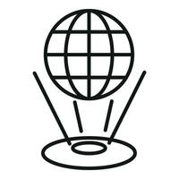 Augmented reality planet icon outline vector. Device digital vector