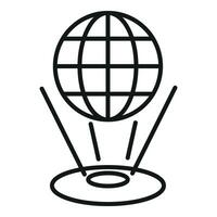 Augmented reality planet icon outline vector. Device digital vector