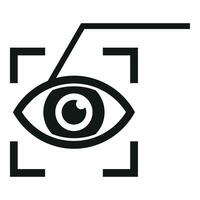 Eye control vr icon simple vector. Augmented reality vector