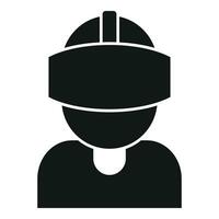 Tech headset control icon simple vector. Augmented reality vector