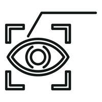 Eye control vr icon outline vector. Augmented reality vector