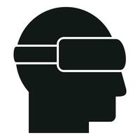 Augmented reality digital headset icon simple vector. Man game vector