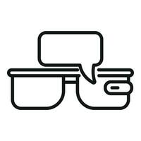 Vr glasses icon outline vector. Augmented reality vector