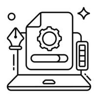 A premium download icon of setting file vector