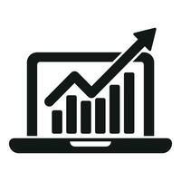 Laptop finance loan icon simple vector. Corporate invoice vector