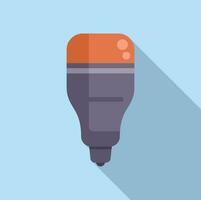 Smart lightbulb icon flat vector. Control bulb vector