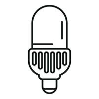 New mobile light icon outline vector. Smart lightbulb vector