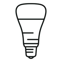 Radiant smart bulb icon outline vector. Home control vector