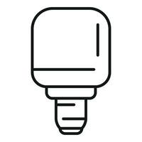 Big smart lightbulb icon outline vector. Good remote vector