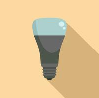 Radiant smart bulb icon flat vector. Home control vector
