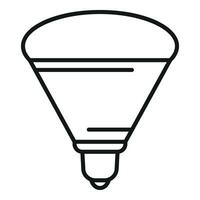 Fixture smart bulb icon outline vector. Mobile control vector