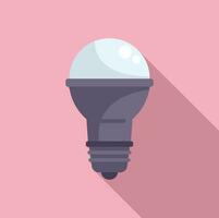 Inside home light icon flat vector. Power bulb vector