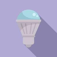 Plastic led bulb icon flat vector. Online control vector