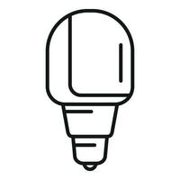 Smartphone remote bulb icon outline vector. Mobile lamp vector