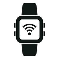 Wifi smartwatch icon simple vector. Smart office device vector