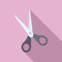 Scissors tailor icon flat vector. Work tailor equipment vector