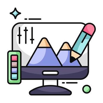 A unique design icon of web designing vector