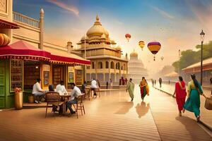 a scene from the new india pavilion at disney's india pavilion. AI-Generated photo