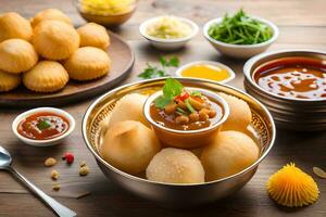 a bowl of food with various ingredients in it. AI-Generated photo