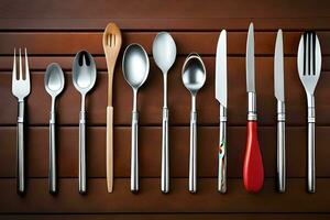 a collection of different types of utensils. AI-Generated photo