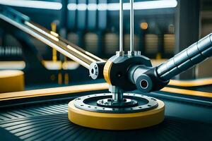 a robotic arm is working on a machine. AI-Generated photo