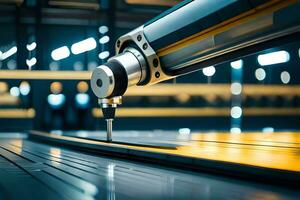 a robotic arm is working on a machine. AI-Generated photo