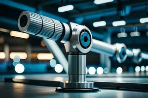 a robotic arm is shown in a factory. AI-Generated photo