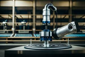 a robotic arm is sitting on top of a machine. AI-Generated photo