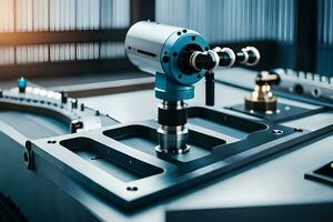 a machine with a drill and other tools on it. AI-Generated photo