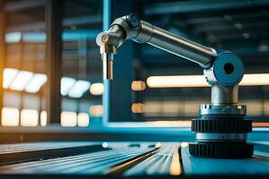 a robotic arm is sitting on a table. AI-Generated photo