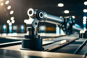 a robotic arm is sitting on a table. AI-Generated photo