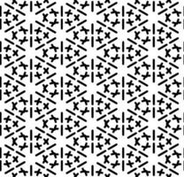 Black and white seamless abstract pattern. Background and backdrop. Grayscale ornamental design. Mosaic ornaments. Vector graphic illustration.