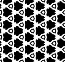 Black and white seamless abstract pattern. Background and backdrop. Grayscale ornamental design. Mosaic ornaments. Vector graphic illustration.