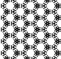 Black and white seamless abstract pattern. Background and backdrop. Grayscale ornamental design. Mosaic ornaments. Vector graphic illustration.